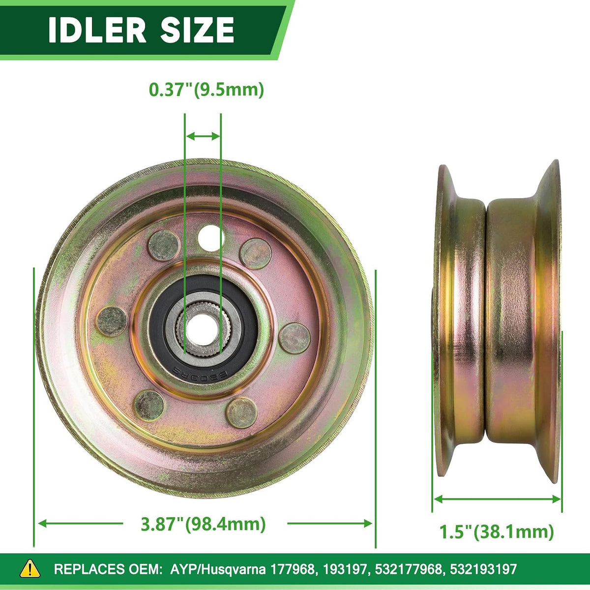 46 inch Deck Rebuild Kit for Husqvarna Poulan PP19H46 2246LS PP20VA46 Lawn Mower Parts Includes 2 Spindle 187292 21546238 2 Blade 531309715 1 Belt 405143 2 Idler 196106 1 Idler 177968