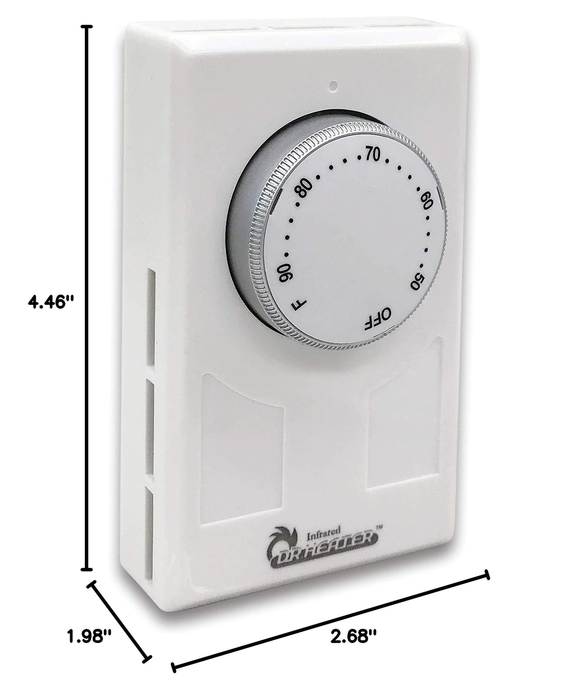 Dr. Infrared Heater DR-001 Wall Thermostat 4 wires single or Double poles 120-277V 3360-7756W, White.
