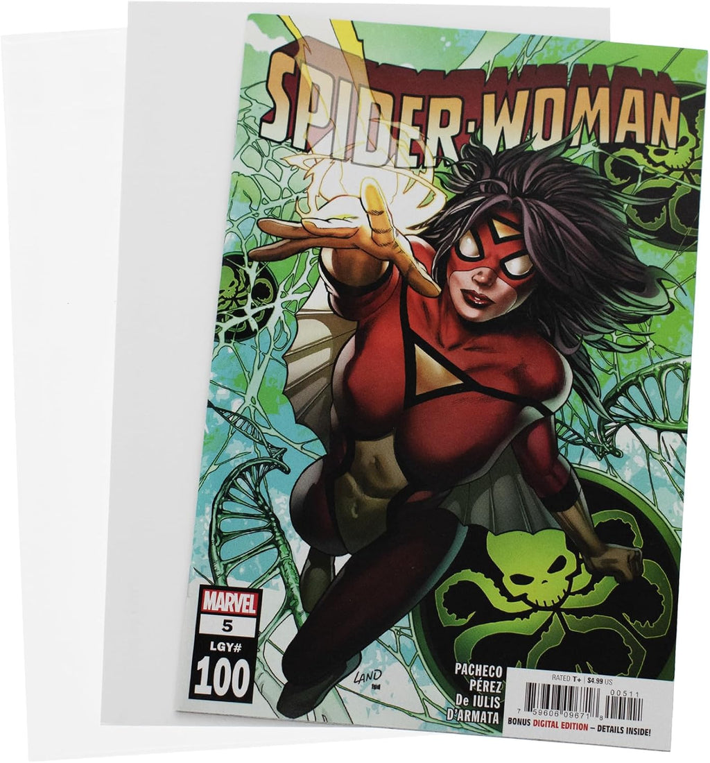 Modern Comic Bags and Backing Boards, Acid-Free, 200 Sets, 400 Pieces | Includes 200 acid-free sleeves and 200 rigid