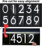 3 inch 30 Pcs Reflective Mailbox Numbers Stickers for Outside, Easy Installation with Prolonged Backing for and