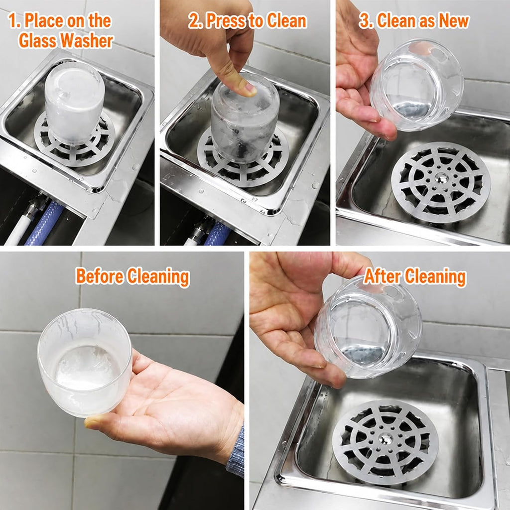 Glass Rinser Head Automatic Cup Washer for Kitchen Sink Bar Restaurant