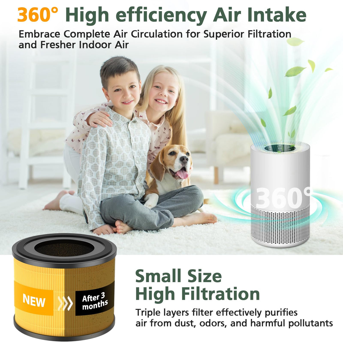 AP-S0610L Pet Filter Replacement for MOOKA AP-S0610L Air Purifier