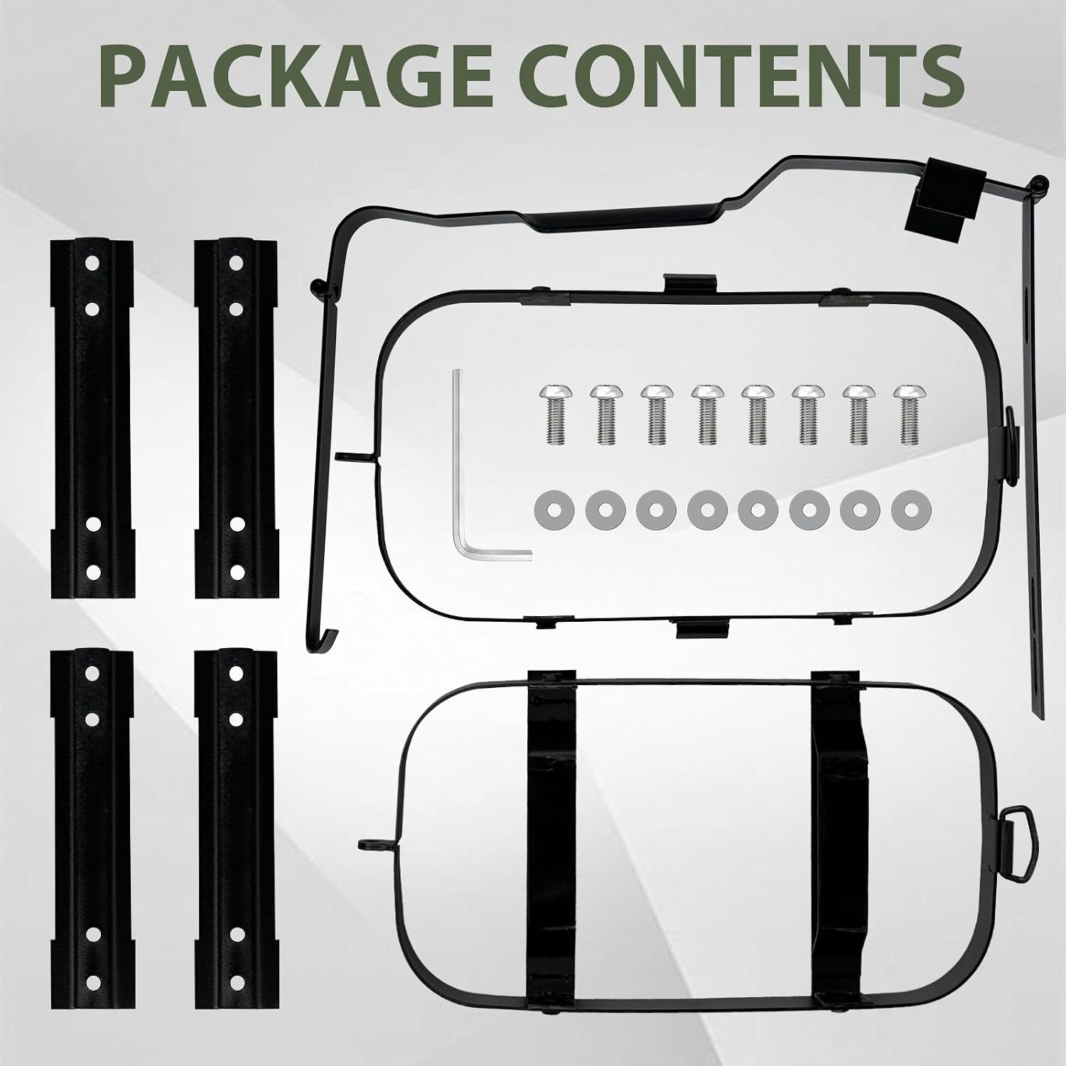 Jerry Gas Can Holder 5 Gallon Water Storage Containers Holder Mount Only Holder Rack, Metal Fuel & Gasolina