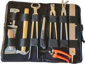 Horse Farrier Hoof Tool Kit (8 Piece) with Carry Bag Horse Equine Metal Shears Farriers Hoof Nipper Cutter Handle