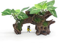 Aquarium Decor Ornaments Artifical Driftwood Cave Fish Tank Decorations Silk Aquarium Plants for Betta Fish Tank