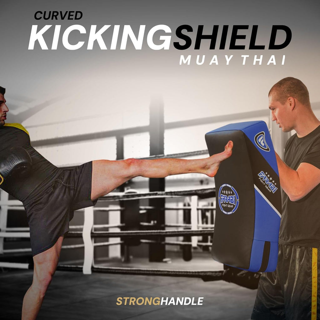 Kick Shield 20.5 inches Large Curved Muay Thai Kicking Shield Strike Pad MMA Punching Foot Target Boxing Training