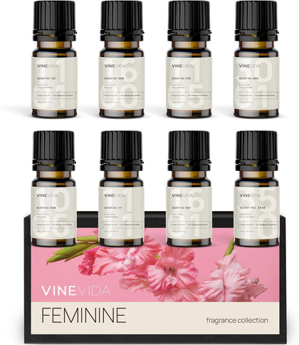 [Set of 8] Feminine Scents for Candle Making, Made in USA Candle Fragrance Oil, Soap Making Essential Oils, Diffuser
