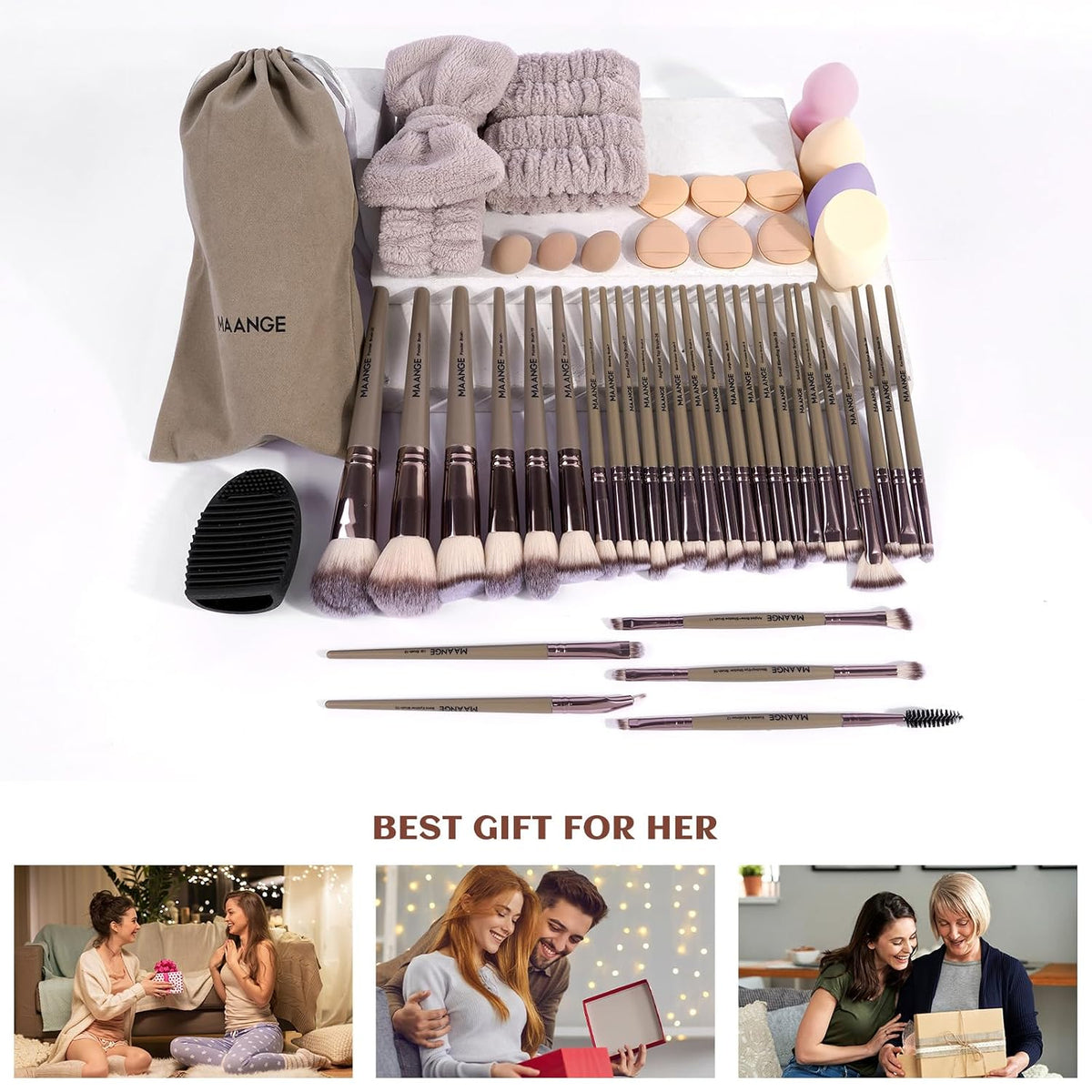 Makeup Brushes 51 Pcs Makeup Kit, Multi-functional Makeup Tool Set with Makeup Brush Foundation Brush Make up Brushes