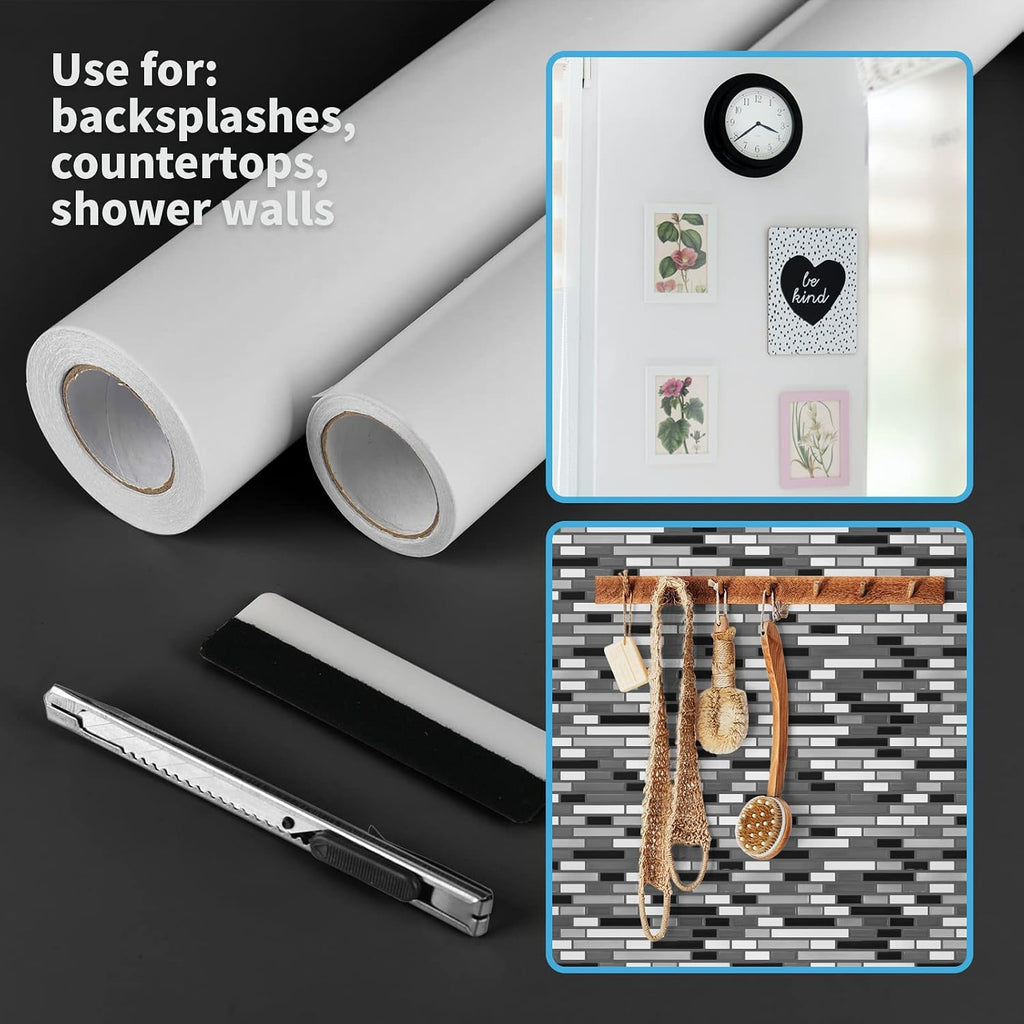 Double-Sided Tape Sheet, Adhesive Tile Setting Mat, 12" x 360", Clear