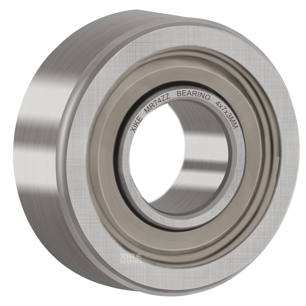 XIKE 10 Pcs MR74ZZ Bearings 4x7x2.5mm, Double Shield Seals Metal.