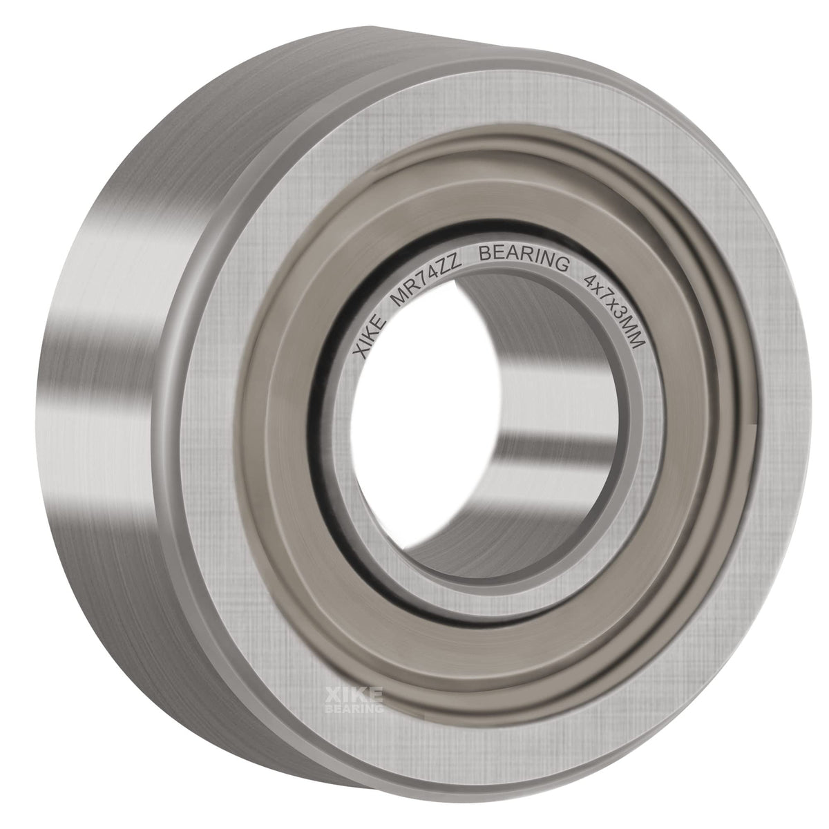 XIKE 10 Pcs MR74ZZ Bearings 4x7x2.5mm, Double Shield Seals Metal.