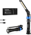 Magnetic LED Work Light, 3200mAh Foldable Rechargeable Flashlight, Mechanic Light with 360° Rotation & Dimming Mode