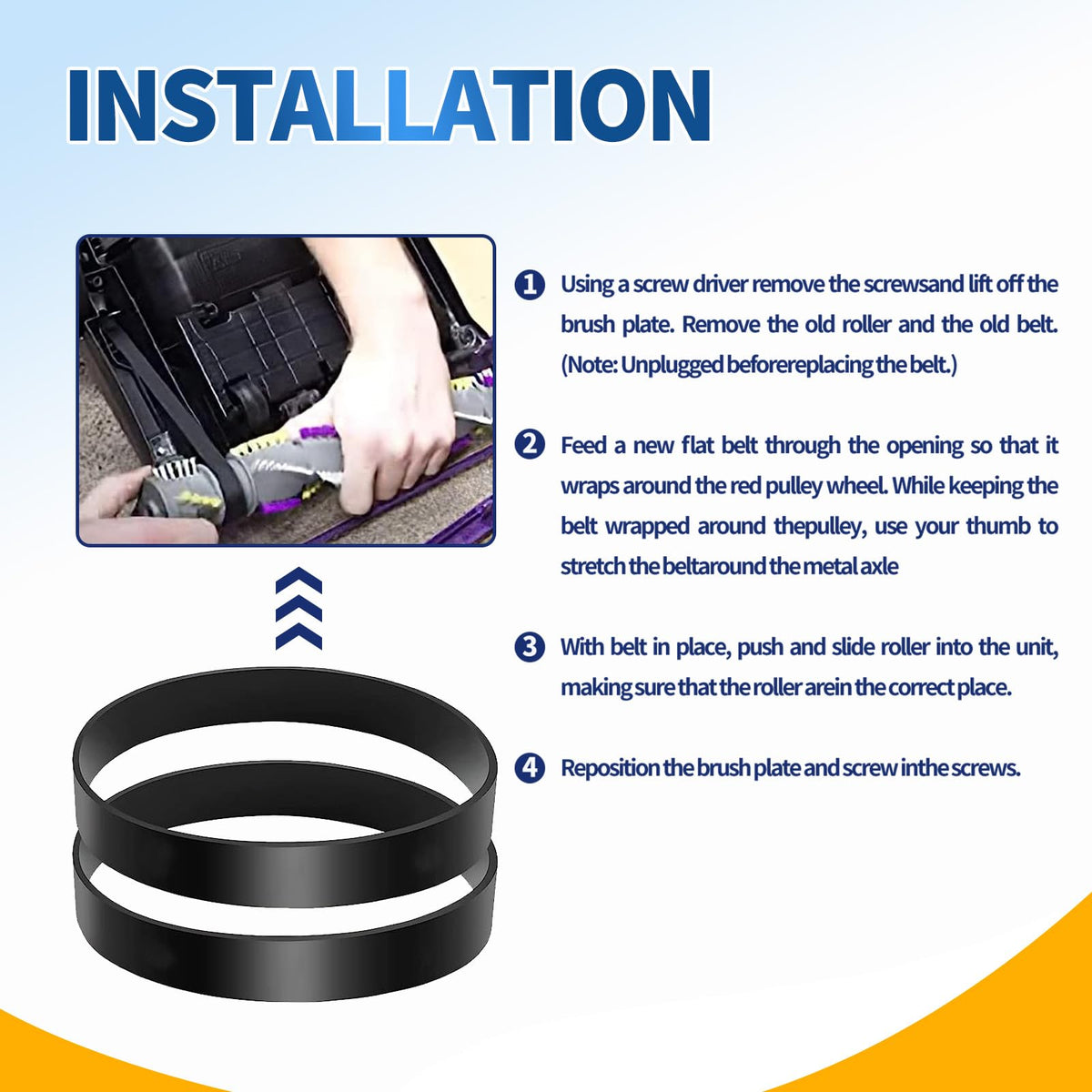 KeeTidy Brush Roll Belts Compatible with Bissell Powerlifter and CleanView