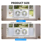 9" Twin Window Fan, 2-Speed Expandable Dual Window Fan Manual Controls