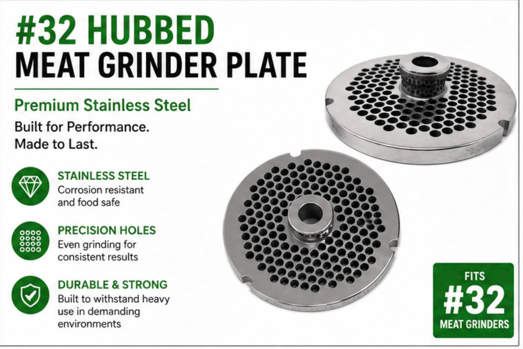 #32 Meat Grinder Plate. (#32 Hubbed 3/8")