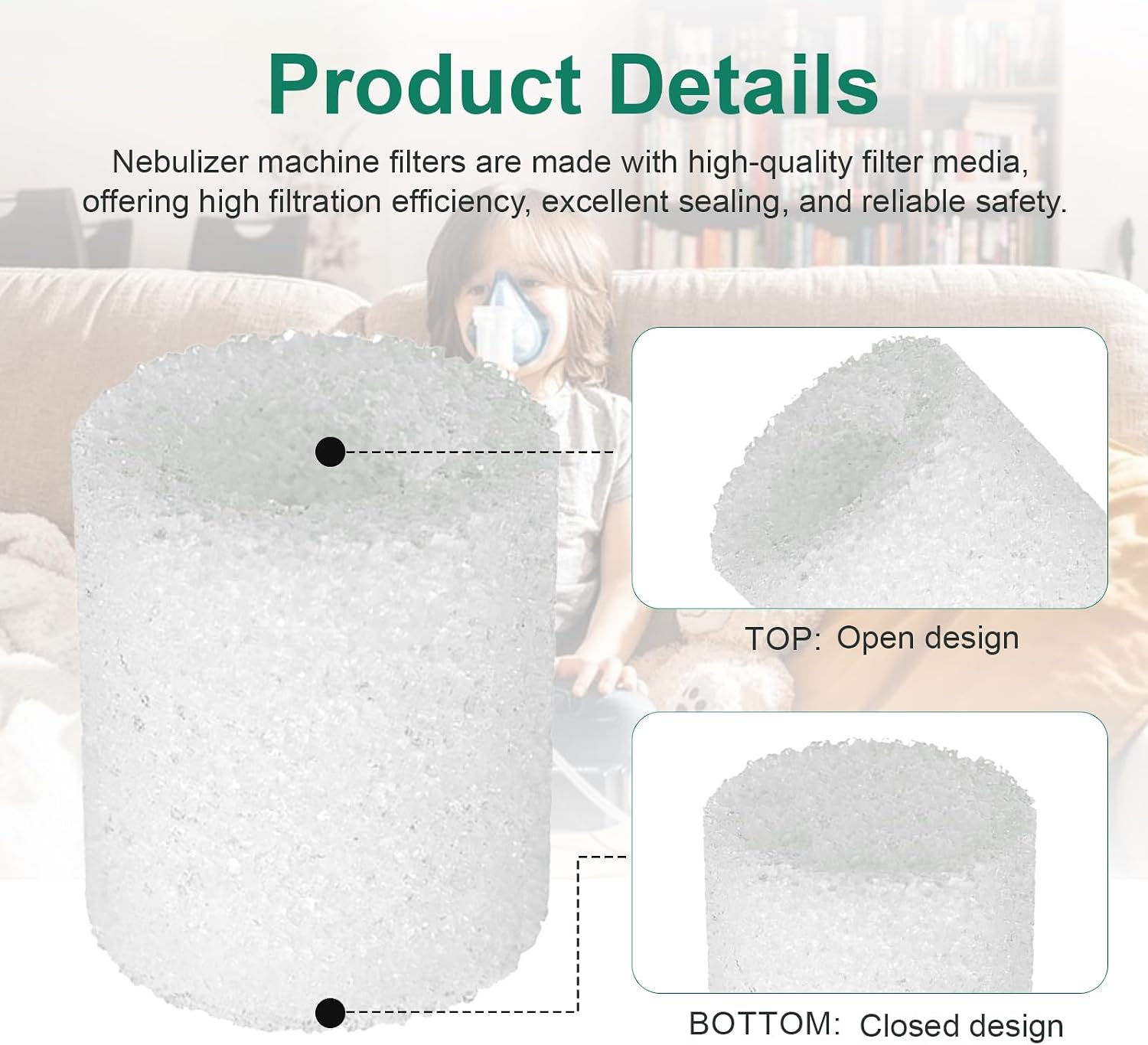 Nebulizer Filter for PARI Vios Nebulizer Compressors, Ultra II, Trek, Trek S