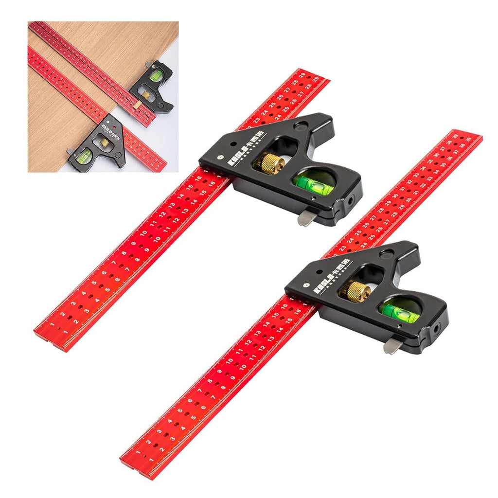 Multifunctional Carpenter's Combination Angles Ruler Metal Measuring Instrument for Accurate Angles Combination