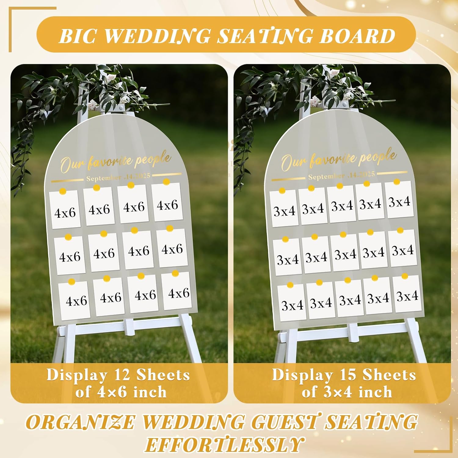 Wedding Seating Chart Board Display for Wedding Reception