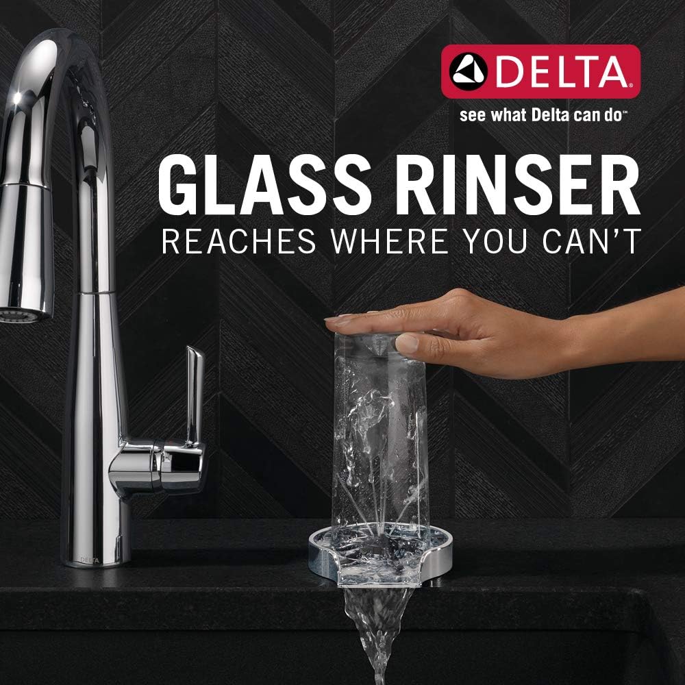Faucet Glass Rinser for Kitchen Sinks, Kitchen Sink Accessories, Bar Glass Rinser, Chrome GR150
