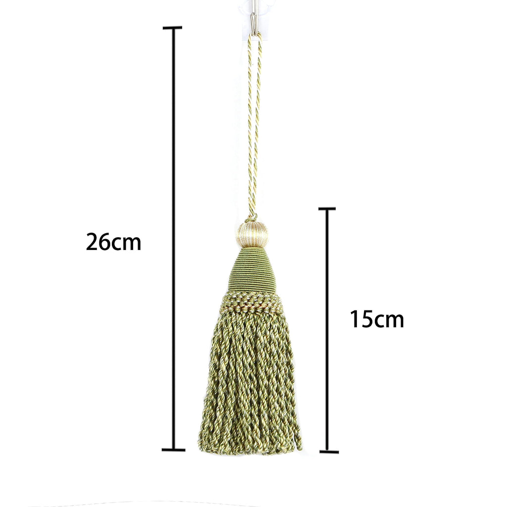 2 Pcs 6" Large Key Tassel with 4.3" Loop Hand Crafted Tassels