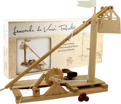 Leonardo da Vinci Trebuchet STEM Kit – Build Your Own Medieval Siege Engine – Educational Wooden Model for Teens &
