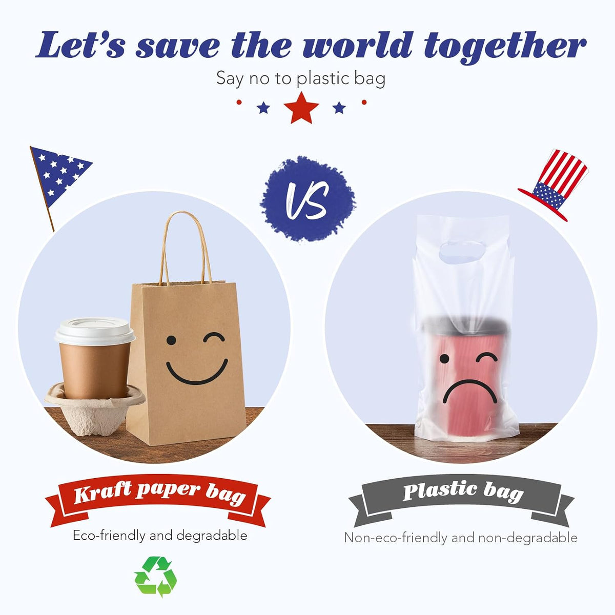 Brown Paper Bags with Handles, Small Gift Bags 5.25x3.75x8, 100 Pack