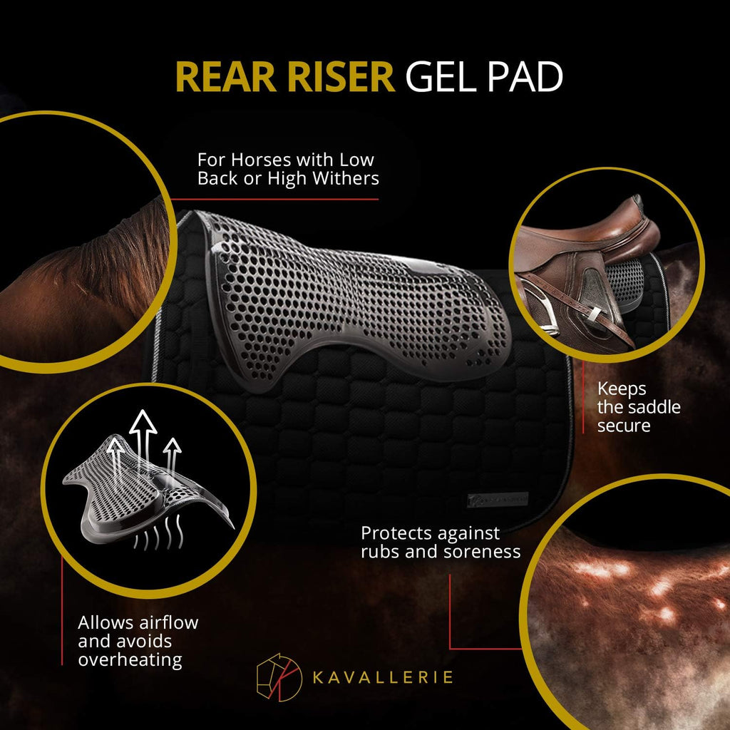 Gel Saddle Pad - Helps with Saddle Bridging, Sore Back, Swayed Back, High Withers English Bareback Pad for Horses