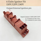 6 Exits Pulse Igniter Parts,Spark Module Range Replacement, for GE, Whirlpool Gas Range Cooktop Spark Module Replacement Electronic Pulse Ignitor Power 110-240 Volt