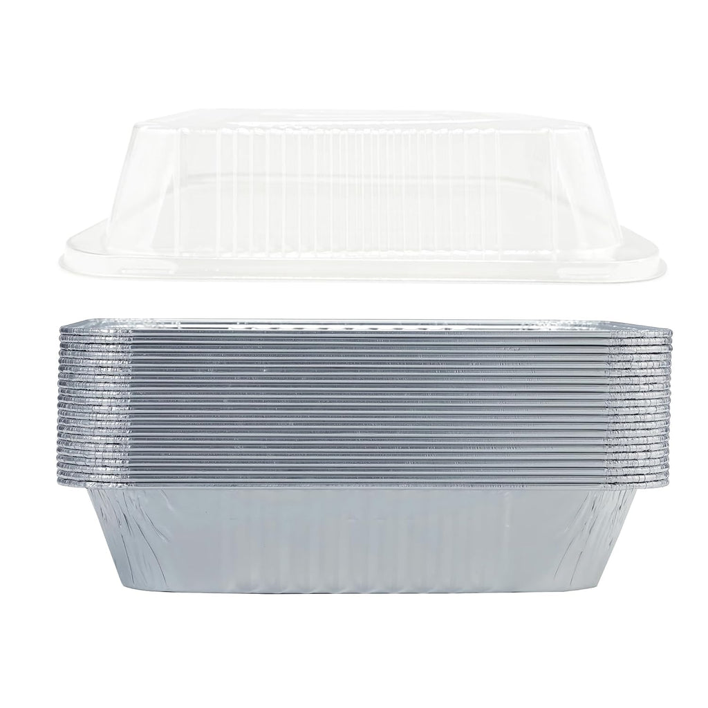 10Pack 9x13 Aluminum Pans with Clear Lids Aluminum Foil Pans