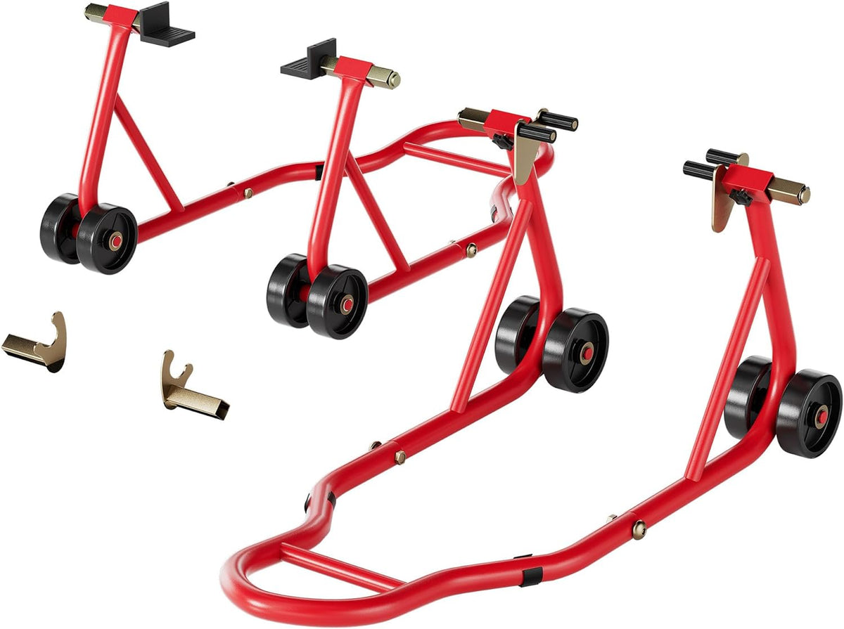 Motorcycle Stands 882 Lbs Capacity, Red