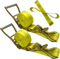 Ratchet Straps - 2" x 17' Heavy Duty Cargo Straps, Load up to 10000Lbs, Double J Hooks for Trucks, Moving Appliances