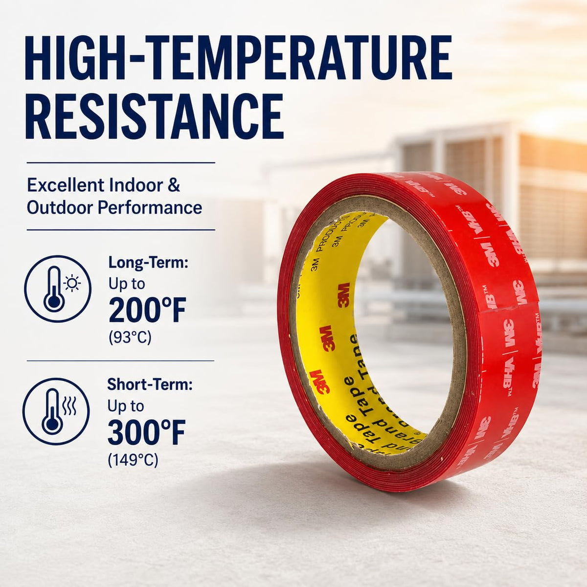 3M Double Sided Tape Heavy Duty Thin 1/4’’×10Ft Made with 3M vhb Clear 4905