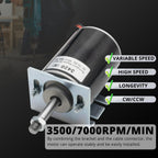 MAKERELE High Torque DC Motor 12V/24V 30W, Short Shaft, 3500/7000RPM