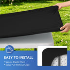Fitted Tablecloth for 8 Foot Rectangle Tables-Black Picnic Table Covers