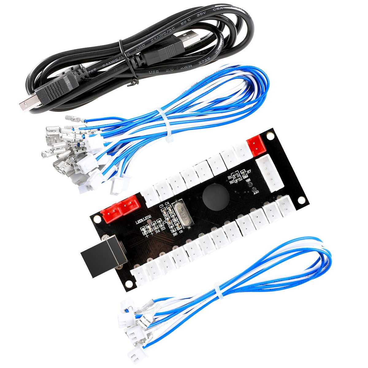 Zero Delay Arcade USB Encoder Pc to Joystick for Mame Jamma & Other Pc Fighting Games for American Style Arcade