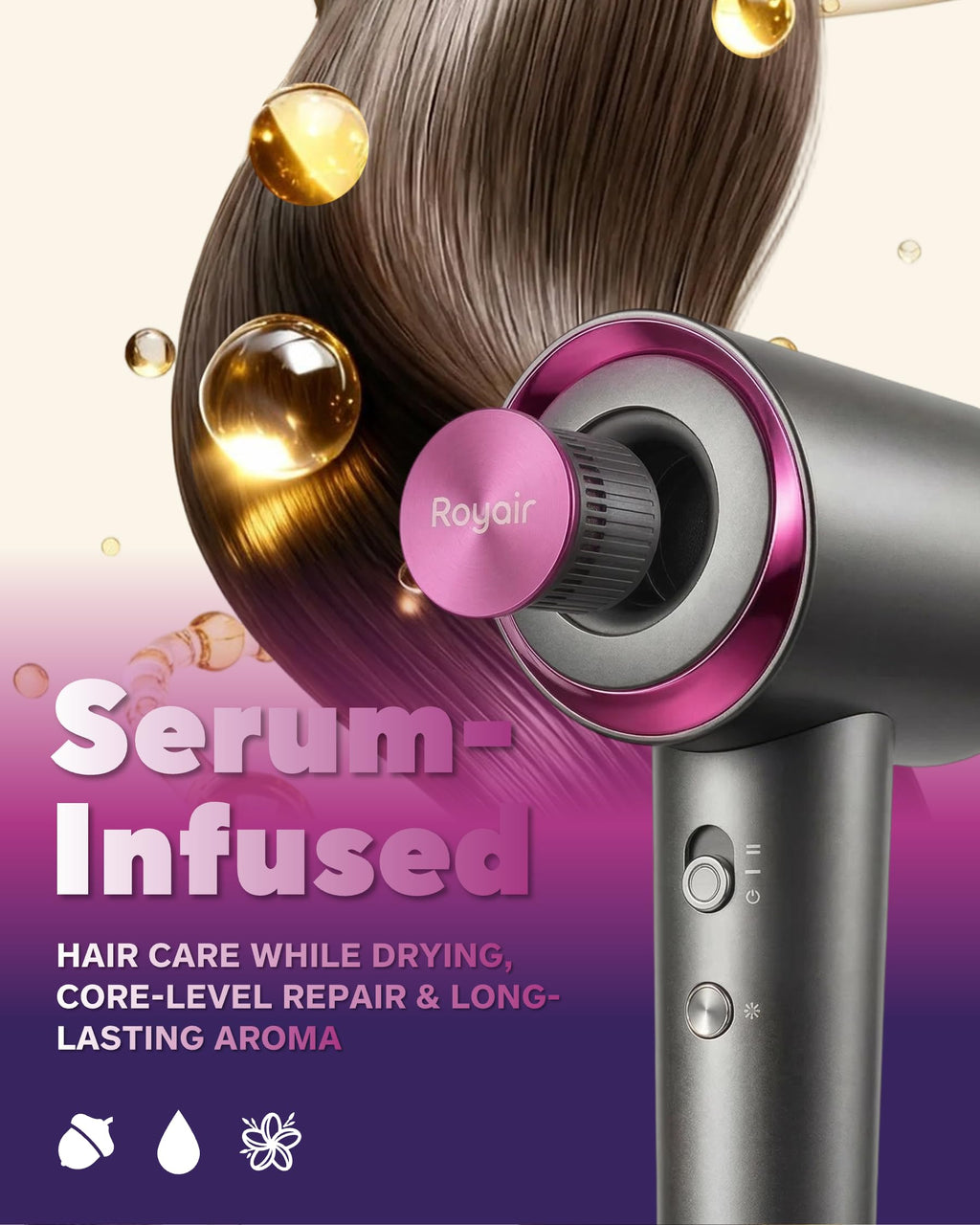Hair Dryer, Professional High-Speed Ionic Blow Dryer with Diffuser, 1200W