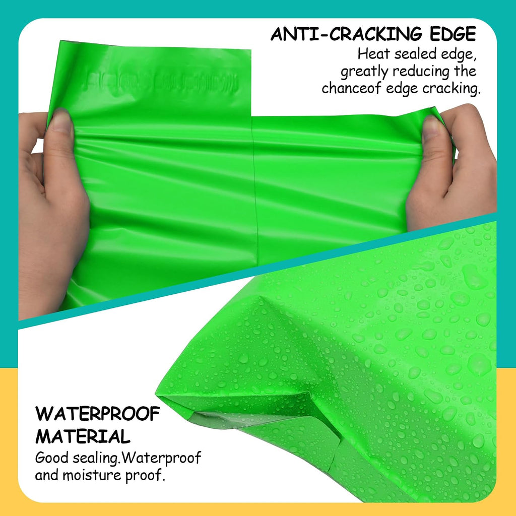 Poly Mailers 10 x 13 Inch, 25 Count, Green 2.4 Mil Self-Seal Bags