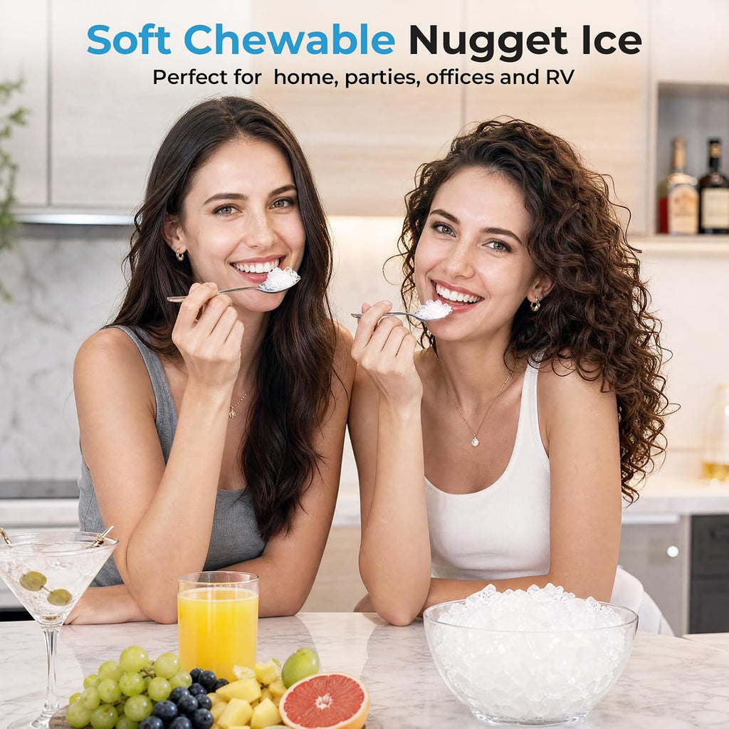 Nugget Ice Maker Countertop with Self-Dispensing, 33lbs/24H