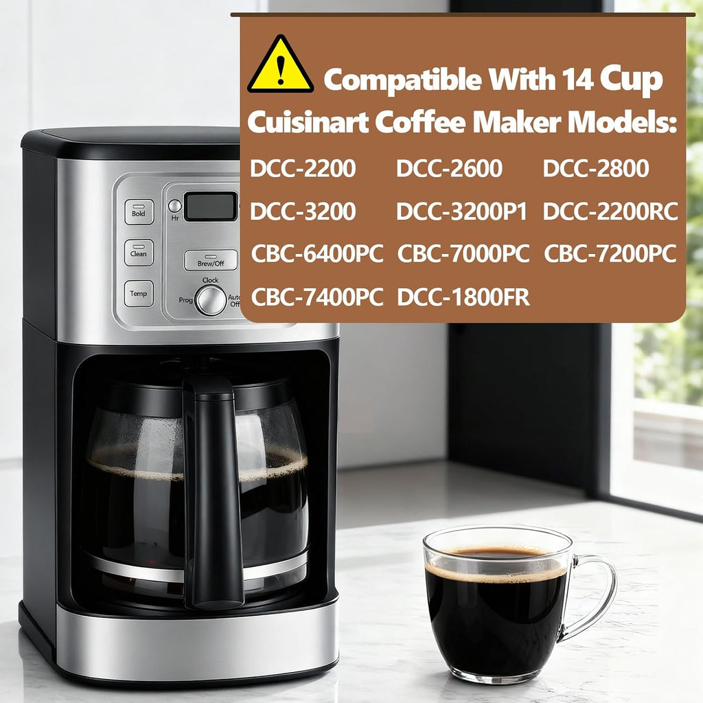 14-Cup Coffee Pot Replacement for Cuisinart Coffee Maker DCC-2200, DCC-2600