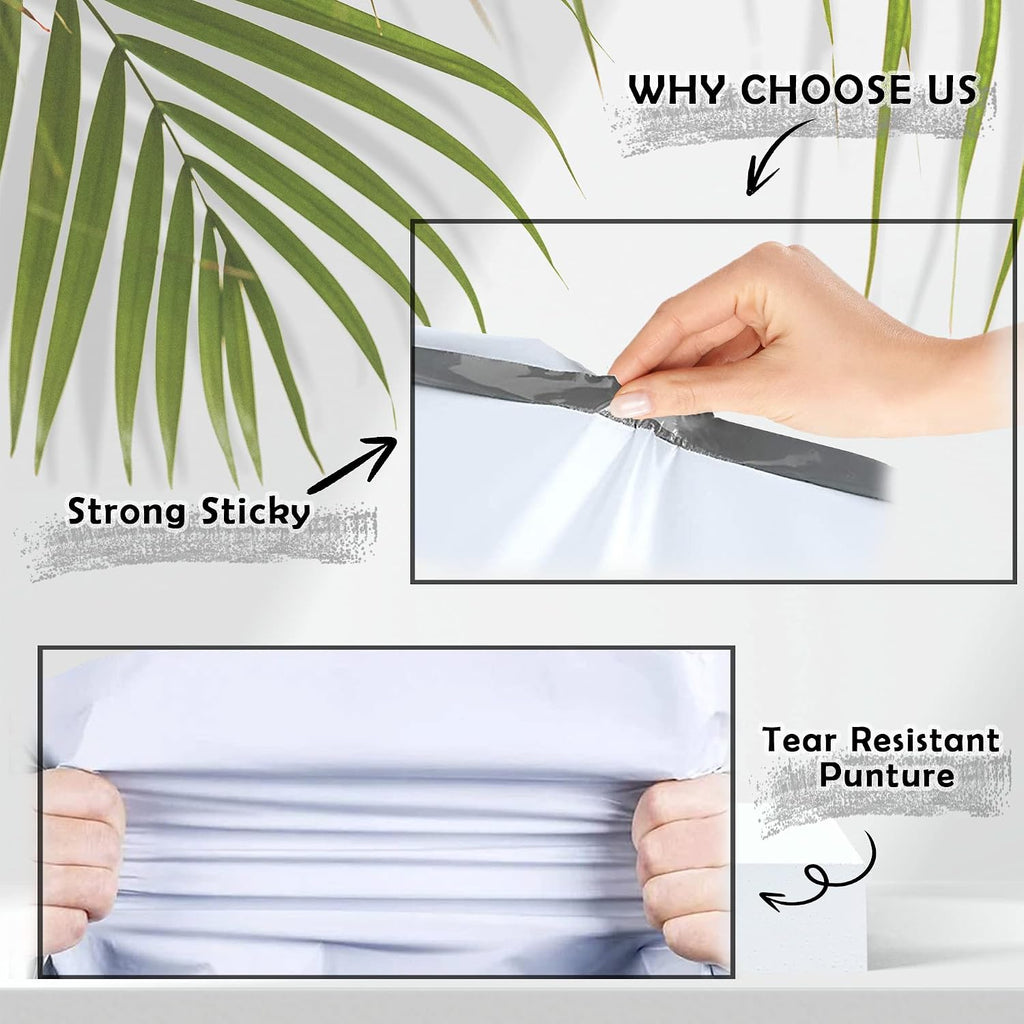 Poly Mailers 6x9 200 Pack White Self-Seal Shipping Envelopes M1