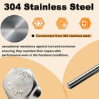 25Pcs M8 Hex Bolts M8x20mm Hex Head Bolt 304 Stainless Steel