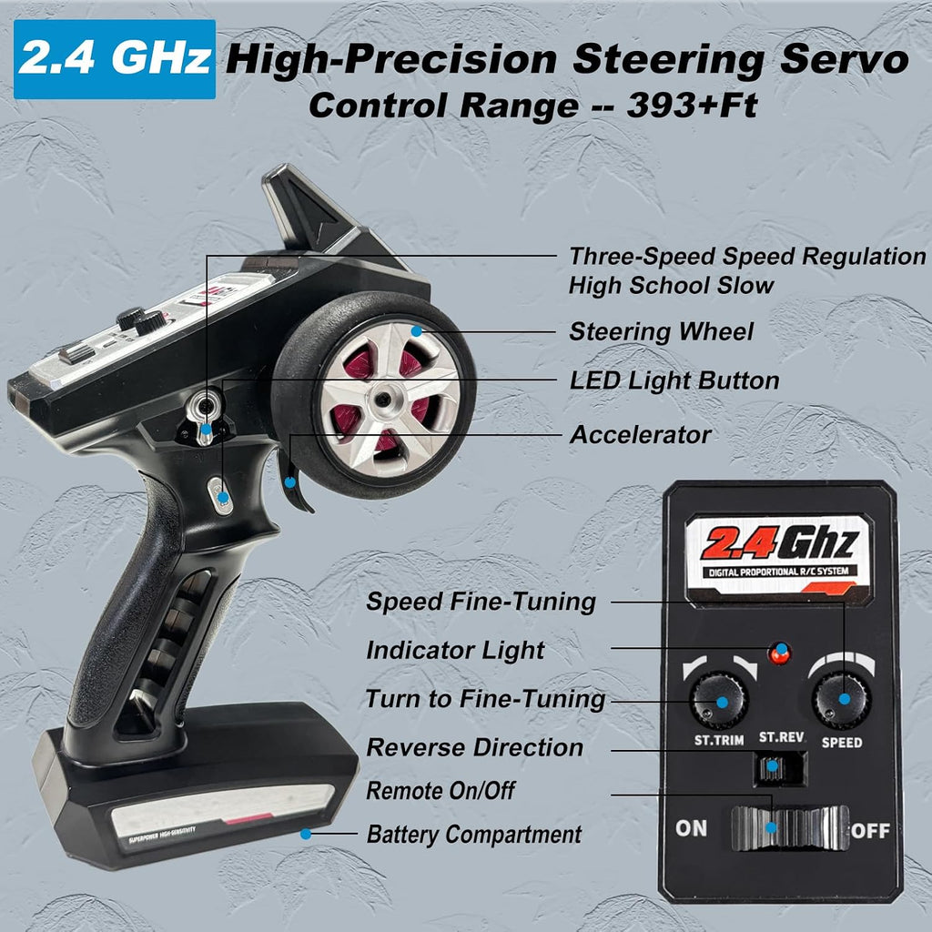 1:16 Scale Brushless RC Car - 50+ MPH High Speed All Terrain Off-Road Monster Truck for Adults & Teens 14+ | 2.4GHz