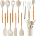 Silicone Cooking Utensil Set,12 PCS Cooking Cookware Kitchen Utensils Set for Cooking, Nonstick 446°F Heat-Resistant
