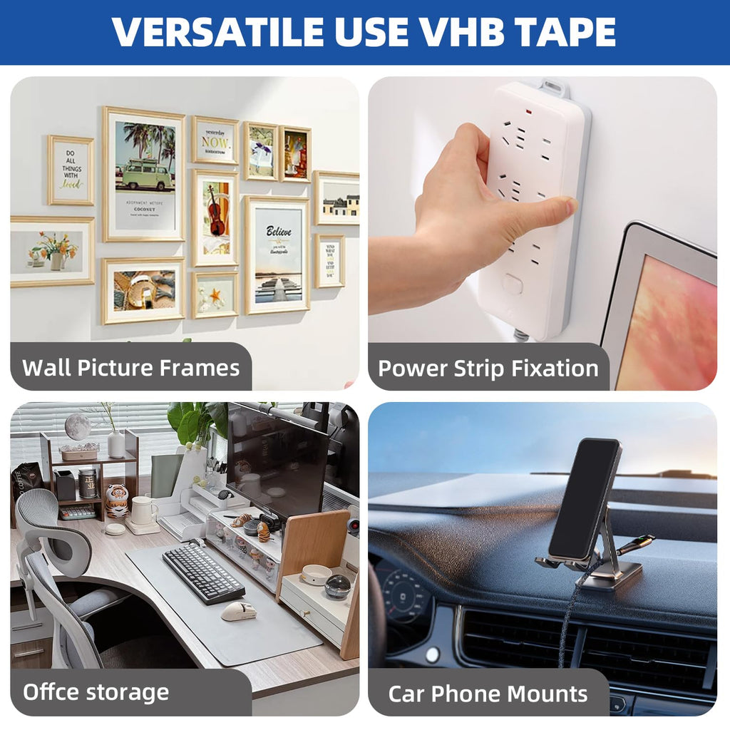 Double Sided Tape 1"×16.5ft, Heavy Duty Mounting Tape