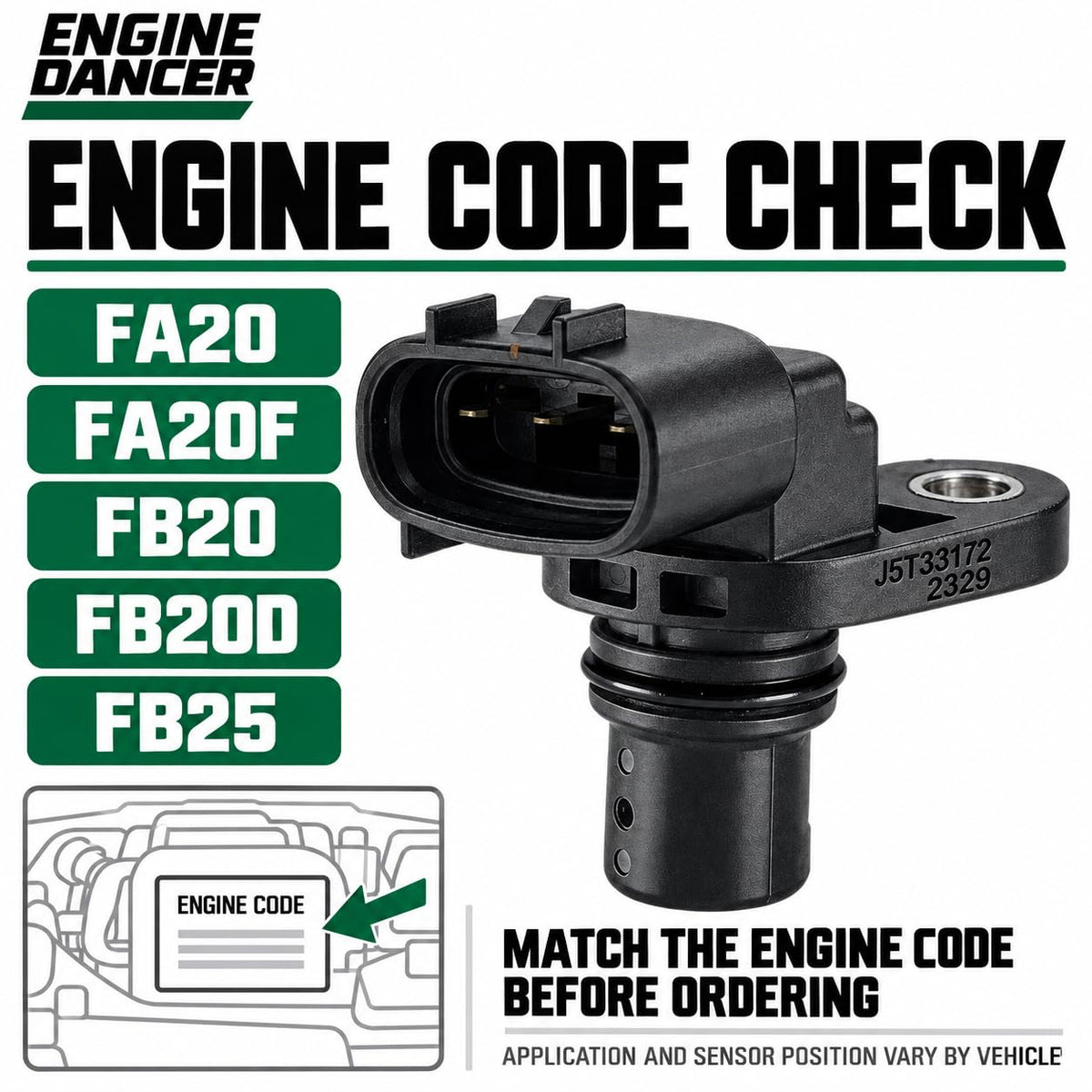 Engine Dancer Camshaft Position Sensor 5S13512 Fit for Subaru