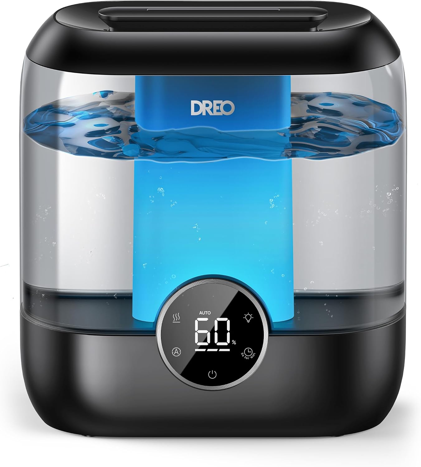 6L Humidifiers for Bedroom, 60H Runtime, 28 dB Quiet, HM524, Black