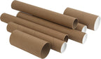 Kraft Mailing & Shipping Tubes with White End Caps 2 x 15 – Durable Cardboard Storage Tubes (Pack of 10)