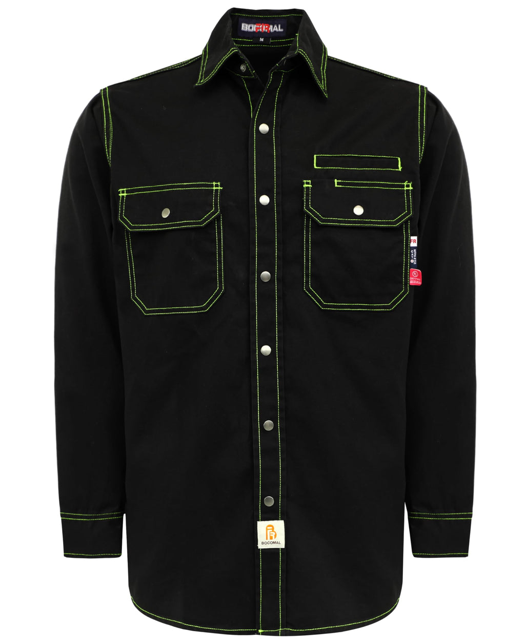FR Shirts for Men Snaps Down 7.5oz Fire Resistant Welding Jackets