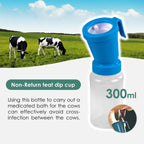 Teat Dip Cup, Blue, 300 ml, 2 Pack