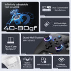 G3V2 Bluetooth Controller for Pc/Switch/Ios/Android, Hall Effect Joysticks, RGB Lighting Gaming Controller,2
